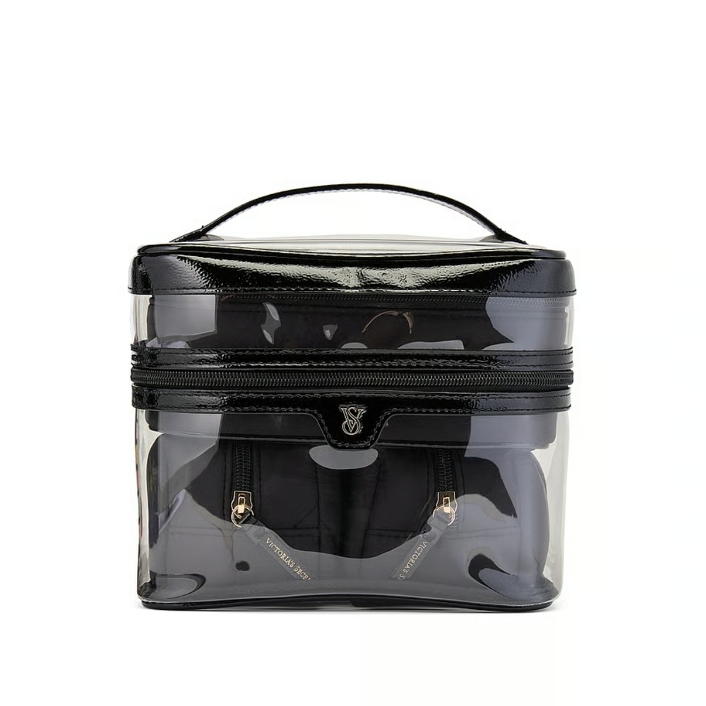Victoria's Secret Black Clear Cosmetic Bag